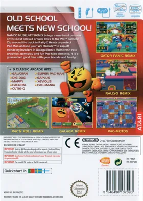 Namco Museum Remix box cover back